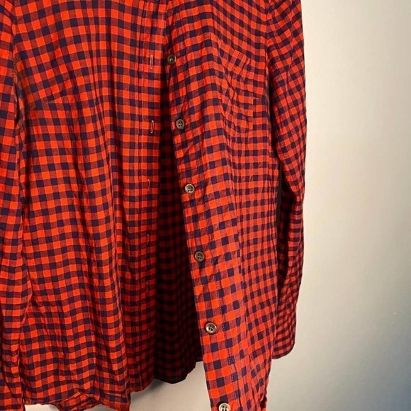 J crew checked plaid boy fit button down top blouse size 2 - Picture 5 of 7